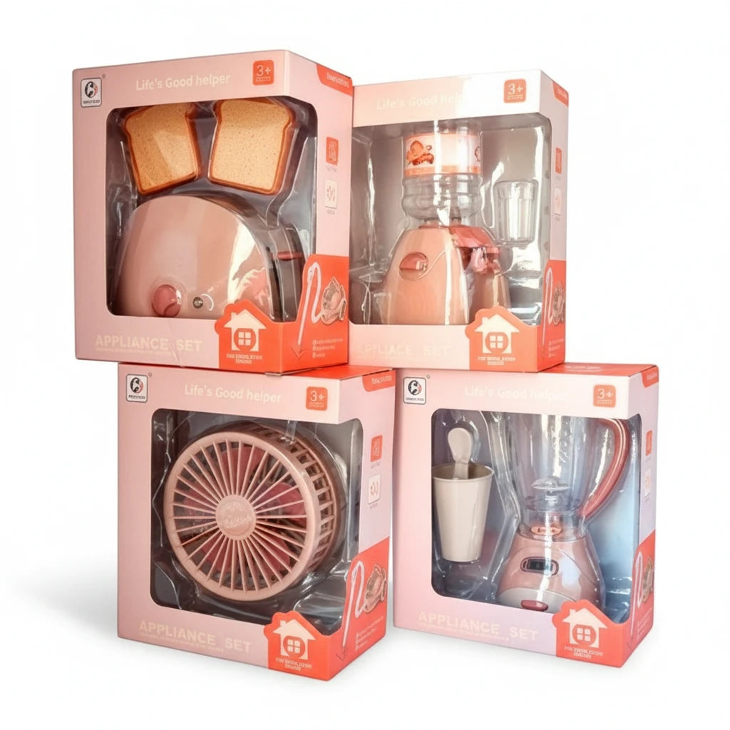 LICUADORA/TOSTADORA/VENTILADOR/DISPENSER C/LUZ Y SONIDO EN CAJA OT1365028 LK1365025 LK1365021 LK1365