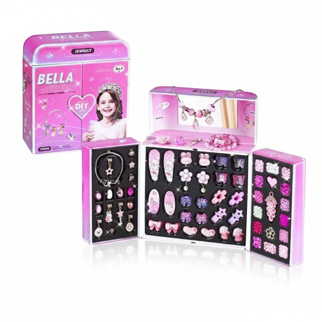 SET DE BELLEZA PULSERAS, HEBILLAS, DIJES Y ACCES. C/ESPEJO EN CAJA CARTERA/ROPERO JEWEL LM1656053 JU