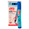 MARCADOR AL AGUA P/REDONDA 420 AZUL TR1522 TRABI (B12)