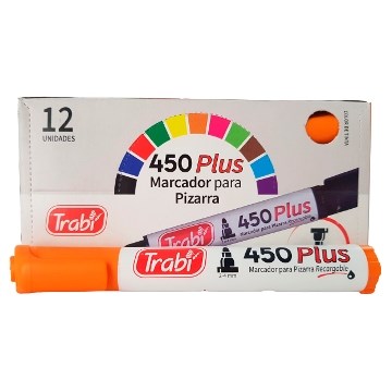 MARCADOR P/PIZARRA 450 NARANJA 9526 TRABI (B12)