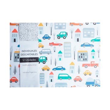 INDIVIDUAL 30X45 ESTAMPADO INFANTIL SURT. X12 DESCARTABLE 7275 DECOZU