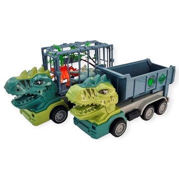 CAMION DINOSAURIO CONSTRUCCION RUEDAS DE GOMA EN BOLSA 24X17X7 54539 54540 SEB01