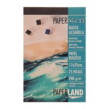 BLOCK ACUARELA RUGOSO 17X25 25HJS 240GRS PAPERARTS 81.20.10.17.6 PAP01