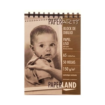 BLOCK DIBUJO LISO A5 C/ESP. 50HJS 150GRS PAPERARTS 80.10.20.5.12 PAP01