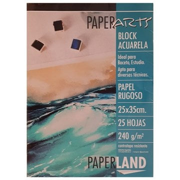 BLOCK ACUARELA RUGOSO 25X35 25HJS 240GRS PAPERARTS 81.20.10.25.6 PAP01
