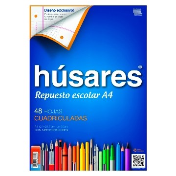 BLOCK  A4 CUADRO 80HJ HUSARES 6335 RCH01 (B40)