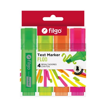RESALTADOR X4 CHATO P/BIS. FLUO FILGO TXM-E4-FLU FIL01 (B12