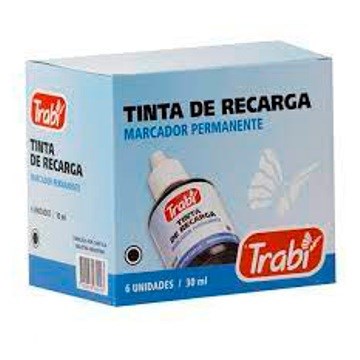 TINTA P/MARCADOR PIZARRA 30ML NEGRO TR3420 TRABI (24/6)