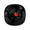 PLATO POSTRE 20CM CUAD. NEGRO VIDRIO TEMPLADO LISO HLFP85 BNFP85 MTA01 RES01 CAR15