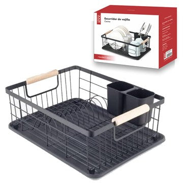 ESCURRE PLATO C/ASA MADERA BLANCO-NEGRO 57916803-57916807-57916802 CR02