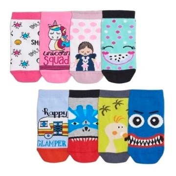 SOQUETE NIÑO CORTO ALGODON/ LYCRA T 2/3 SURTIDOS 61T2 61T1  FLOYD FLO02 (B12)