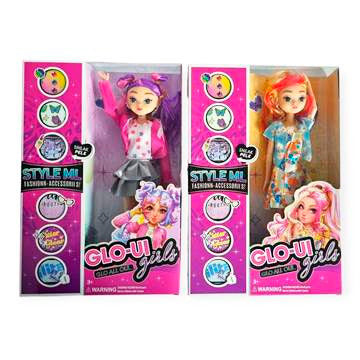 MUÑECA GLO-UP C/ACCESORIOS 07237 69923 70196 A035-1203 A035-1205 A035-1207 AND01