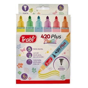 MARCADOR X6 PASTEL P/REDONDA 420 PLUS 11518 TRABI (20/1)