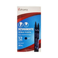 MARCADOR PERMANENTE AZUL DOBLE PUNTA 513057 PEN01