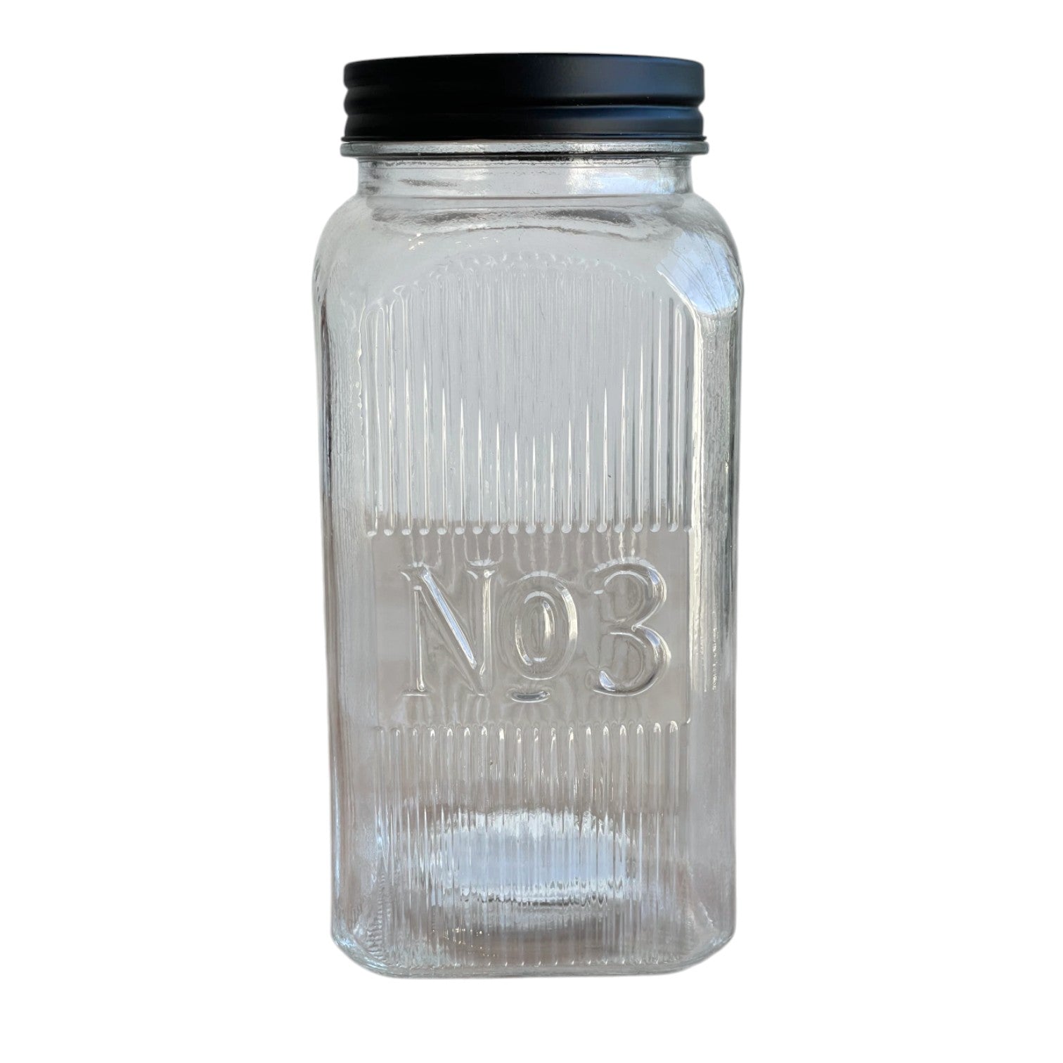 FRASCO 1500ML VIDRIO CUADRADO T/NEGRA 4391 BZP01 (B6)
