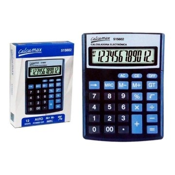 CALCULADORA MEDIANA 12 DIG. CALCUMAX-MOTEX 515602 515605 PEN01 IBI01