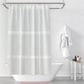 CORTINA BAÑO C/GANCHOS MICROFIBRA BLANCA C/VOLADOS 202-203 ALF01