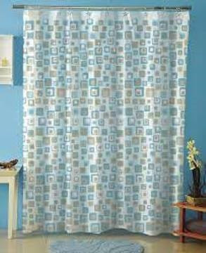 CORTINA BAÑO PVC C/GANCHOS ESTAMPADA 317 ALF01