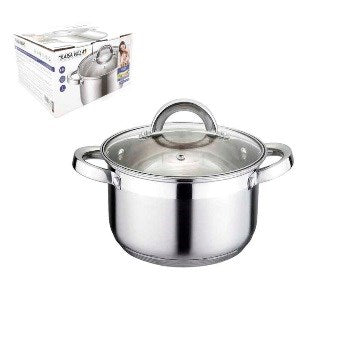OLLA 16CM ACERO INOX. TRIPLE FONDO T/VIDRIO 1.25LTS 57915510 CR02