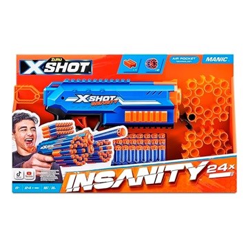 PISTOLA X-SHOT INSANITY MANIC 24 DARDOS 7474-36603 GTM IMS02