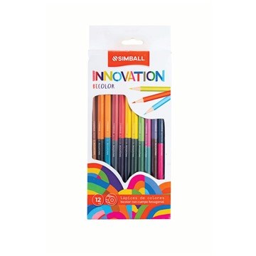 LAPICES COLOR X 12 LARGOS BICOLOR SIMBALL 0214859924 SPP01 (B12)