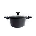 OLLA 22CM TEFLON GRANITO C/TAPA VIDRIO Y MANGO SILICONA/MADERA 8722 6722 CAR15 (B4)