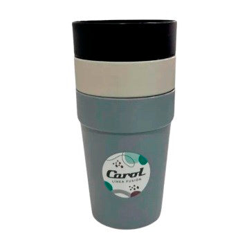 VASO 420CC PLAST. COLOR GRANITO AREIA 31369-61369 CAR15 (B24)