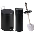 RECIPIENTE RESIDUOS 5LT + ESCOBILLA BCO/NGRO METAL 57916597/57917469 CR02