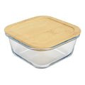 HERMETICO RECT.17,8X13X6,6CM .640ML VIDRIO T/BAMBOO CA33178CO DOL01 CAR15