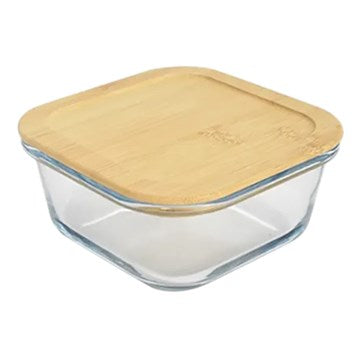 HERMETICO RECT.17,8X13X6,6CM .640ML VIDRIO T/BAMBOO CA33178CO DOL01 CAR15