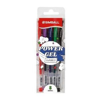 BOLIGRAFO GEL POWER X 5 CLASICO 0206019905 SPP01