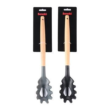 ESPAGUETERA 30CM SILICONA MANGO MADERA 40540 BEN02