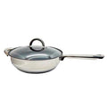 SARTEN 24CM C/TAPA VIDRIO ACERO INOX. TRIPLE FONDO 57917490 CR02