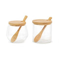 AZUCARERA VIDRIO C/TAPA Y CUCHARA DE BAMBU 1053 BZP01