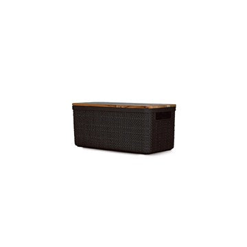 CANASTO RECTANGULAR 35X17CM C/TAPA MADERA EUROPA 258.004.M0 SAO01