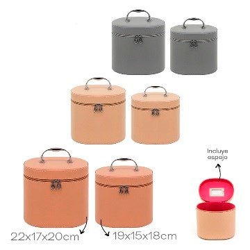 ORGANIZADOR BIJOU PU OVAL/RECTANGULAR 19X15X18CM 19205/19203/19204 TRENDY TAR02