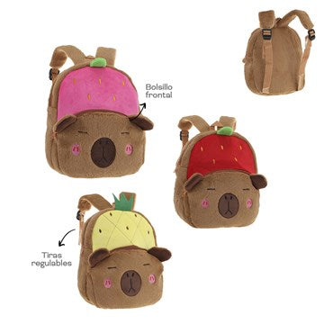 MOCHILA 27X27CM CAPIBARA PELUCHE 53818 TAR02