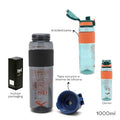 BOTELLA 1000ML PLAST. GRIP GOMA EVERLAST 17370C TAR02