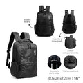 MOCHILA 40X26X12CM NYLON CAMUFLADA DOBLE COMPARTIMENTO, BOLSILLO LATERAL, ESPALDA Y TIRAS MESH, SUJE