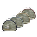 PORTACOSMETICOS 16X23X10CM OVAL PVC TRANSP+TELA 4 COLORES AMAYRA 67.E816 LSE01 (B24/1)