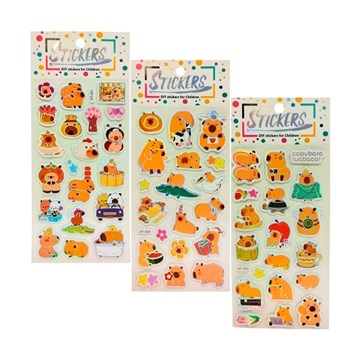 STICKERS EVA C/BORDE HOLOGRAFICO CAPYBARA 28640 28636 COL01 (B12) (FANTASIA)