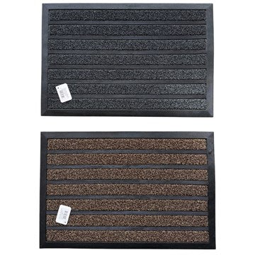 FELPUDO 40X60 PVC RAYAS NEGRAS/MARRONES 25603640 25603639 TAL01