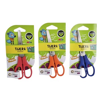 TIJERA 13,5CM PUNTA REDONDEADA EN BLISTER PIZZINI PZ01