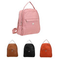 MOCHILA 27X31CM DE SEMI-PU CON 2 DIVISIONES PRINCIPALES Y 1 BOLSILLO FRONTAL C/CIERRE. S Y CORREAS R