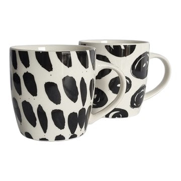 JARRO MUG 320ML BLANCO C/NEGRO C6504 DEC01