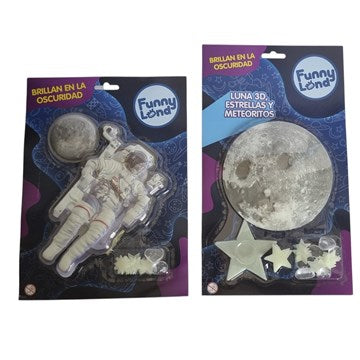STICKERS LUMINOSOS PARA PARED ESPACIO EN BLISTER  FT947 FT952 FT953 CK01