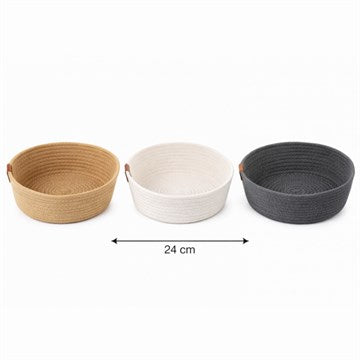 CANASTO 24CM ALGODON RED/CUAD 51002 BEN02