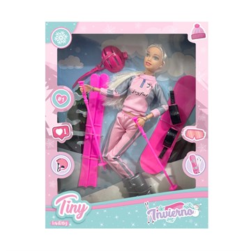 MUÑECA 33CM TINY ESQUIADORA AVENTURAS EN LA NIEVE 55866 SEB01