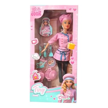 MUÑECA 33CM TINY CHEF C/ACCESORIOS 56637 SEB01