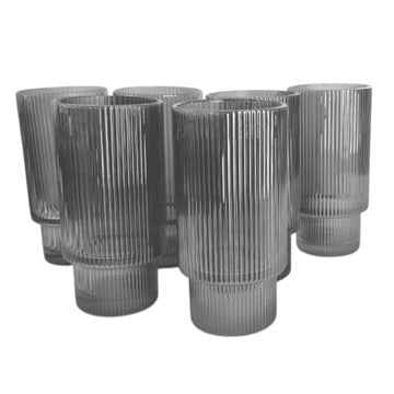 VASO X6 VIDRIO NEGRO APILABLES EN CAJA ALINA 25603903 TAL01